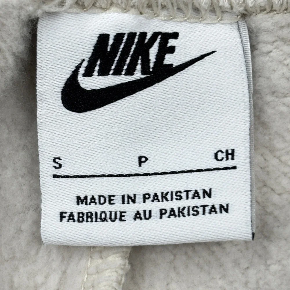 Nike Sportswear Essential Fleece Pintuck Sweatpants Cream Off White Womens Small